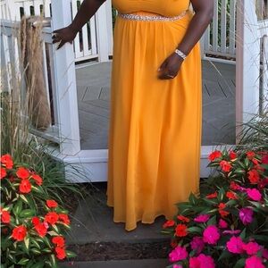 ASOS Curve Yellow Maxi Dress